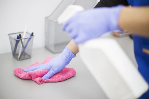 Professional office cleaning in Belsizepark reception area