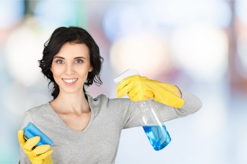 Risk-assessed carpet cleaning in a tidy interior room